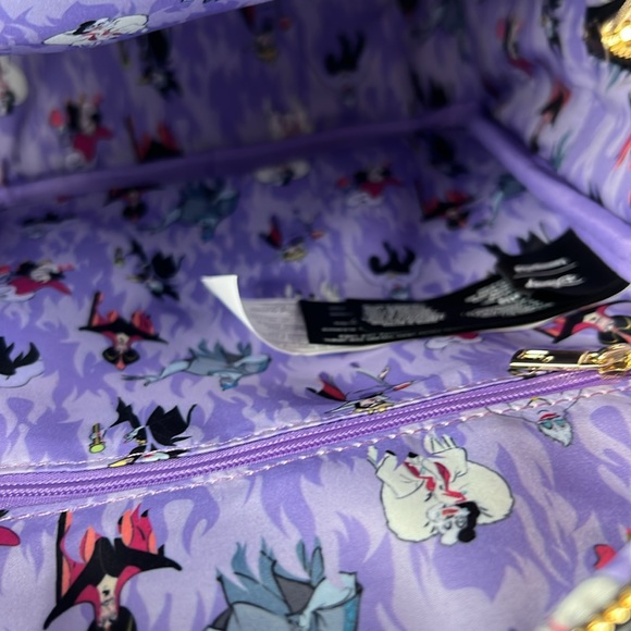 Loungefly Disney Villains Purple Flame Mini Backpack Exclusive NWOT - Picture 9 of 10